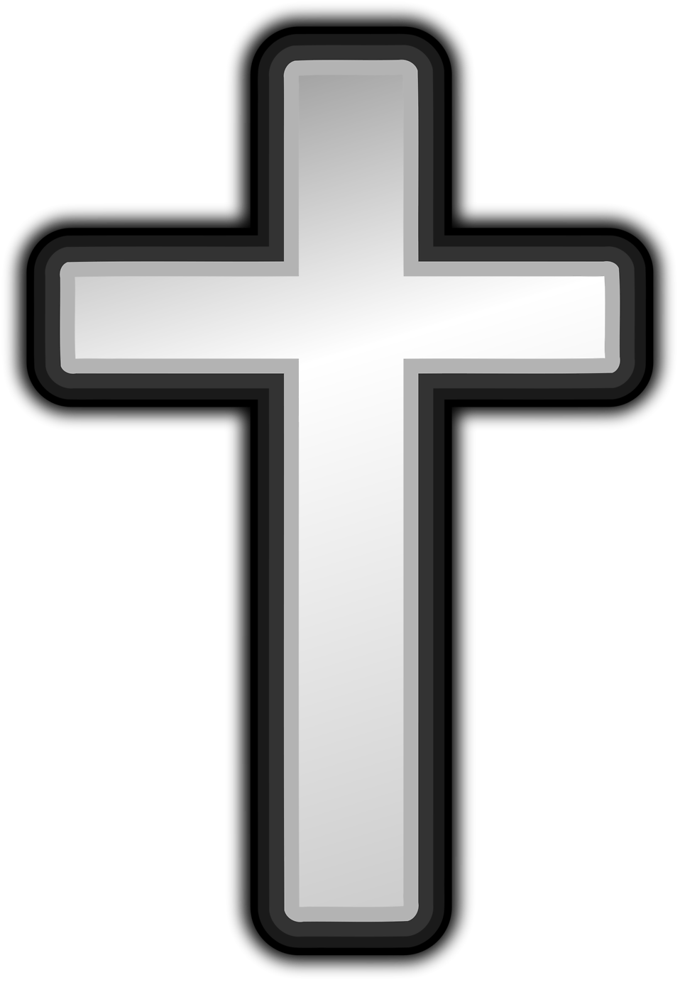 Cross Vector Transparent Background - Christianity Symbol Clip Art (958x1384), Png Download