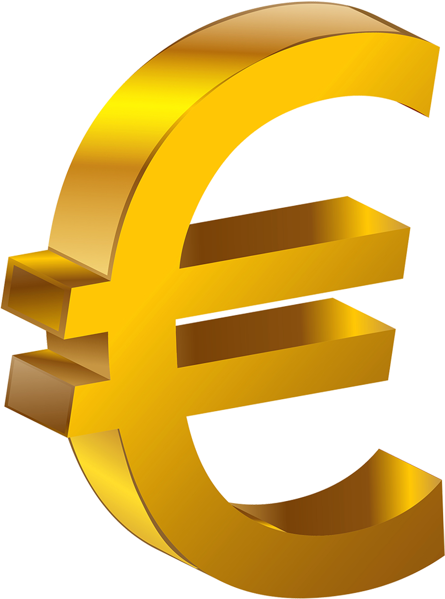 Gold Euro Symbol Png (951x1257), Png Download