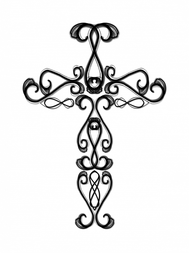 Wooden Cross Drawing - Cross Drawing Png (640x857), Png Download