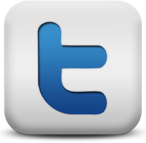 Twitter Icon - Seo Matte Blue And White Square Icons (500x501), Png Download