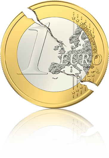 Weak Euro - Euro Broken (366x530), Png Download