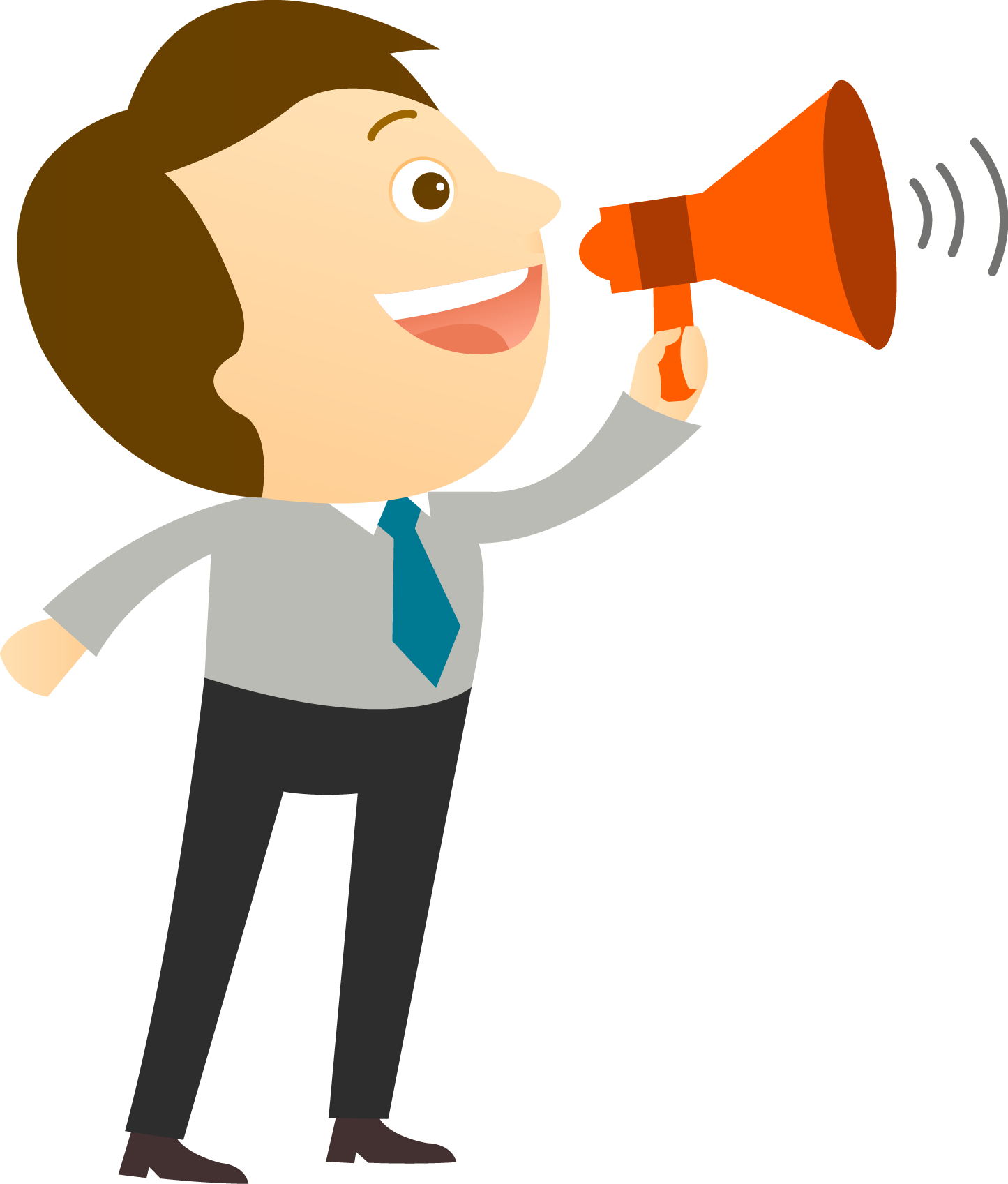 Banner Transparent Stock Indian Minorities Economic - Persona Con Megafono Png (1445x1697), Png Download