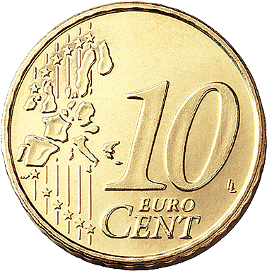 10 Cent Euro (500x500), Png Download
