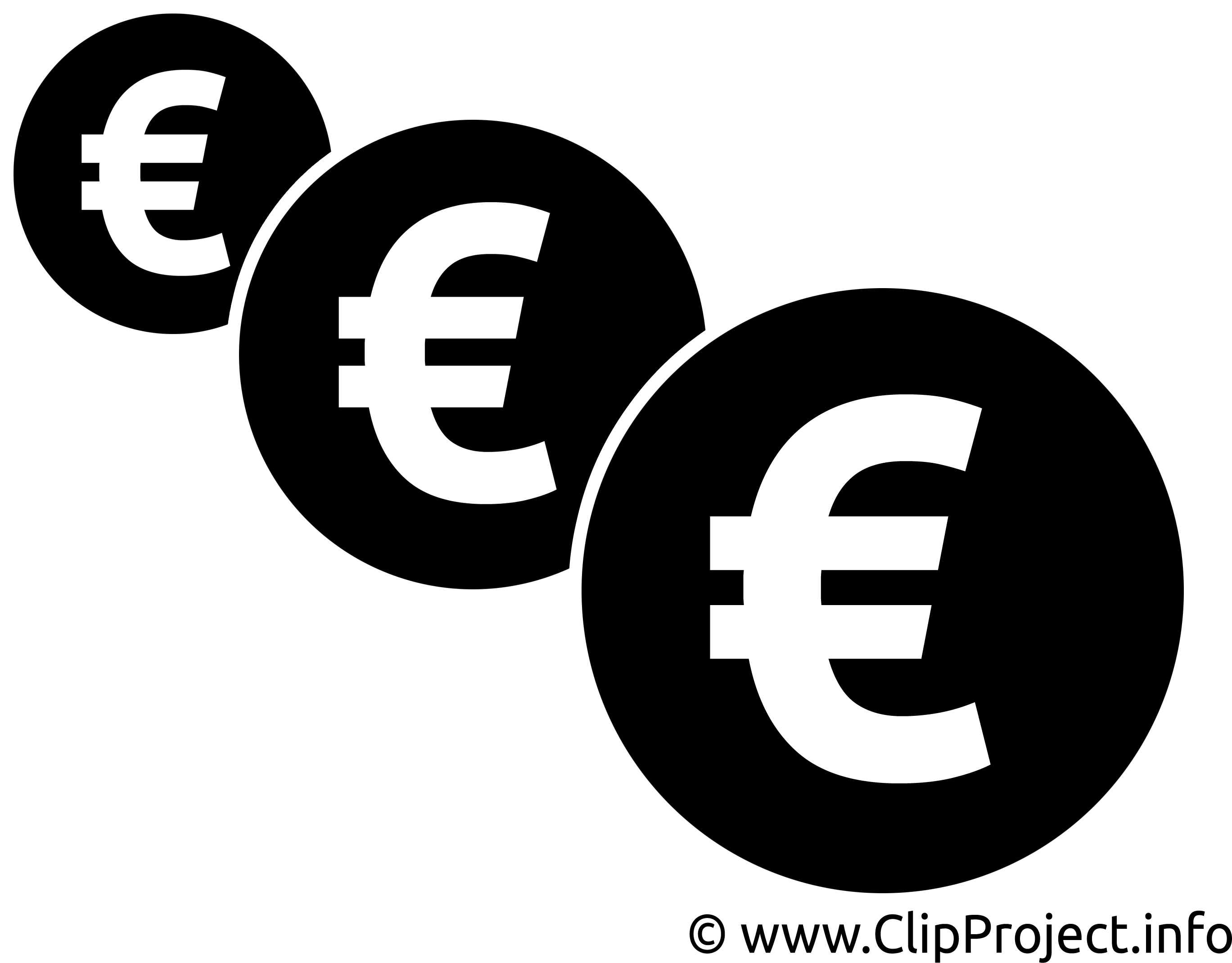Euro Clipart Gratuit Entreprise Images - Geld Euro Clipart Schwarz Weiß (2835x2208), Png Download