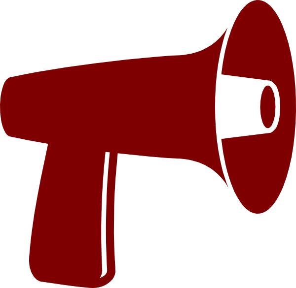 Red Megaphone Png - Megaphone Clip Art Vector Png (600x585), Png Download