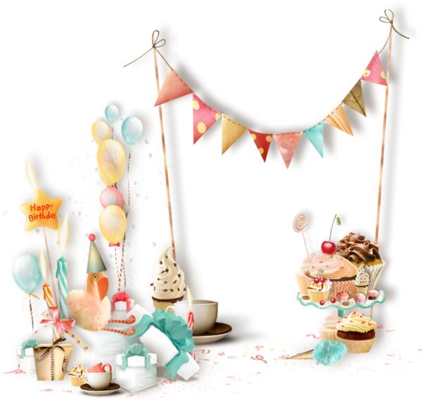 Resultado De Imagem Para Cadre Anniversaire Png - Birthday (600x572), Png Download