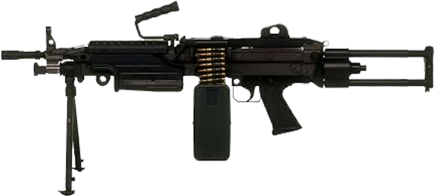 Machine Gun Png Clipart - M249 Saw Army (1950x800), Png Download