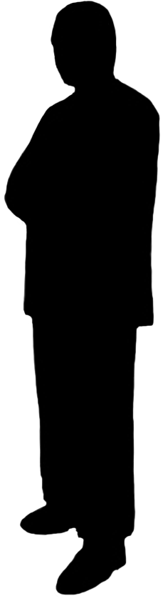 Human Silhouette Standing Png - Person (262x853), Png Download