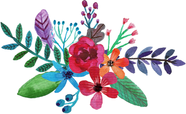 Flower Watercolor - Eleville 8x10 Today Is Going M Quote Wall Art Home (600x369), Png Download