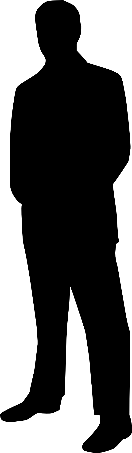 Jpg Black And White Stock Silhouette Panda Free Images - Shadow Man Transparent Background (600x2055), Png Download
