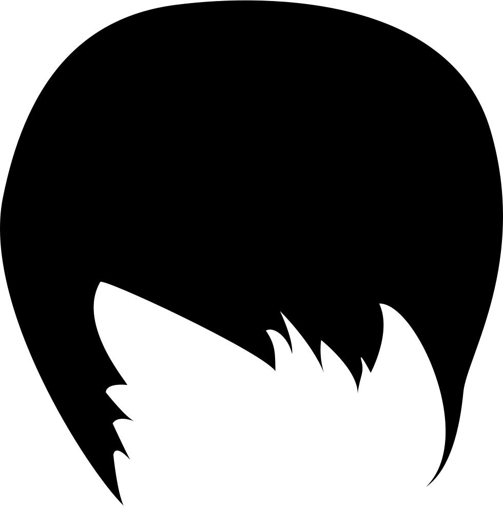 Short Hair Black Shape Comments - Lego Hair Svg (980x986), Png Download
