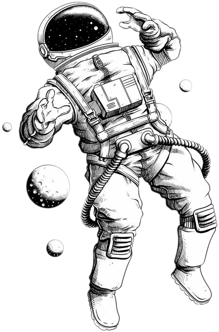 Image Library Download Astronaut Illustration Astronauts - Astronaut Drawing Png (736x875), Png Download