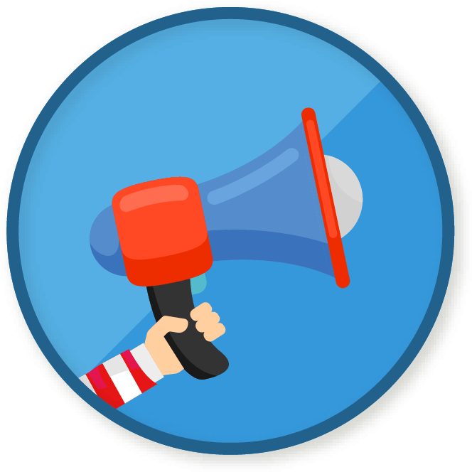 Megaphone Clipart Police - Circle (689x689), Png Download