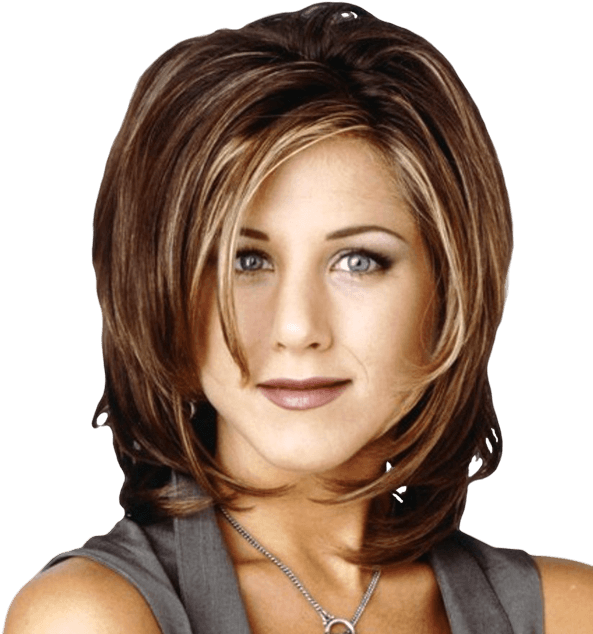 Short Hairstyles With Blonde Highlights Photo - Jennifer Anistons Haircut In Friends (720x684), Png Download