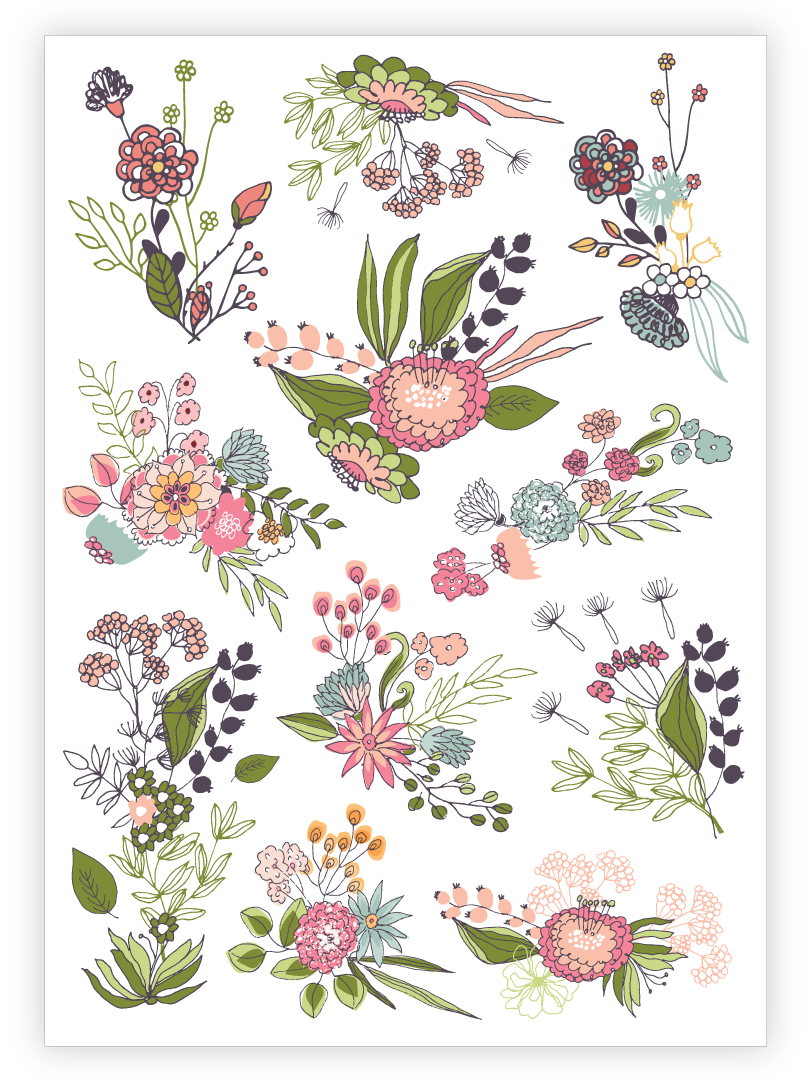Temporary Tattoos Gentle Flowers - Vintage Flower Tattoo (810x1080), Png Download
