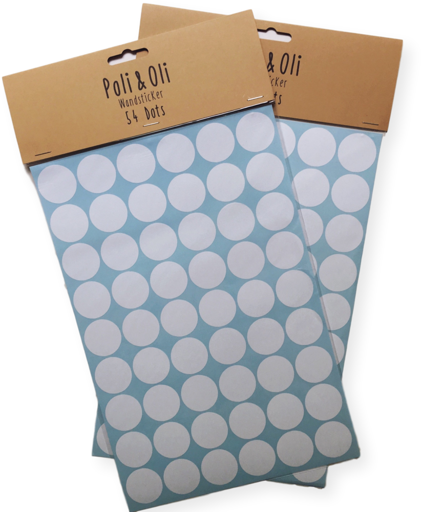 Poli & Oli White Dots Wall Stickers (1060x1060), Png Download
