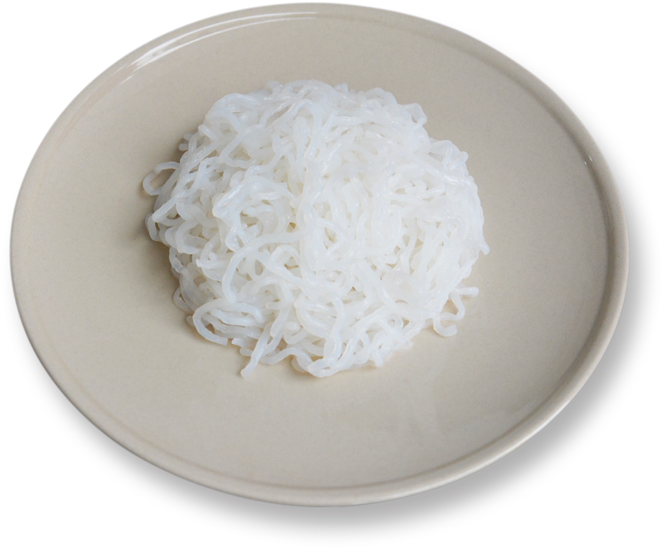 Shirataki Noodles - Nasi Putih Di Piring (1000x1000), Png Download