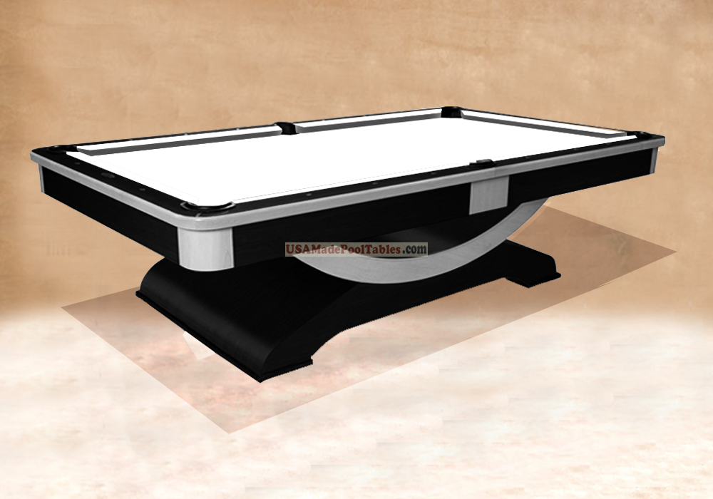 Millenium Contemporary Pool Table Contemporary Pool - White Black Billiard Table (1000x700), Png Download