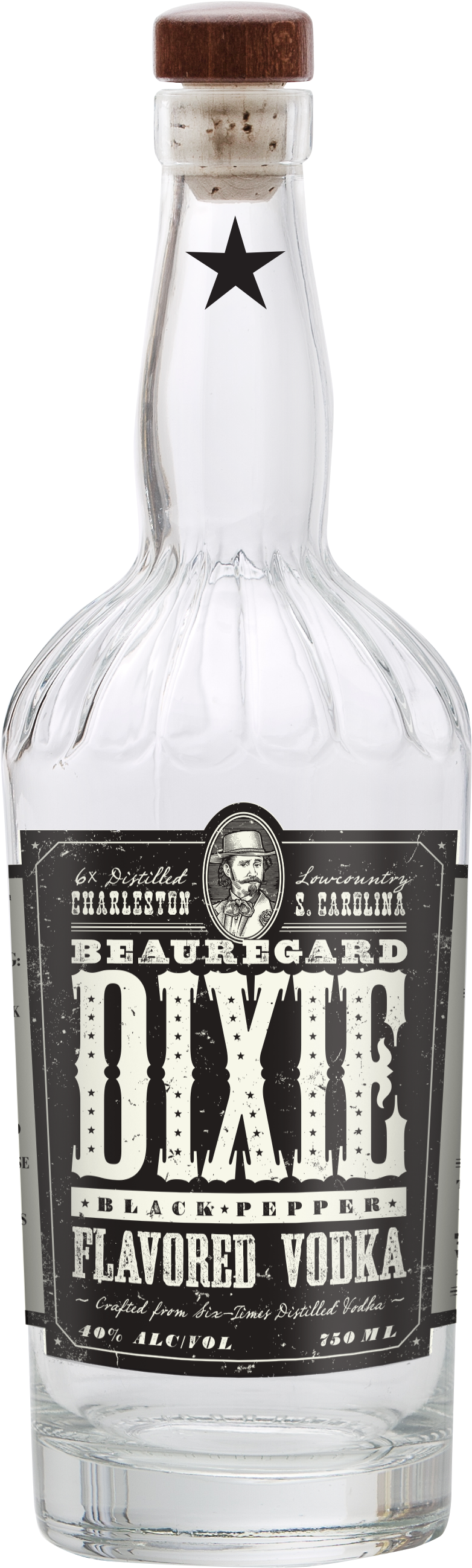 General Beauregard Dixie Vodka Dixie Southern Vodka - Dixie Black Pepper Vodka (919x2827), Png Download