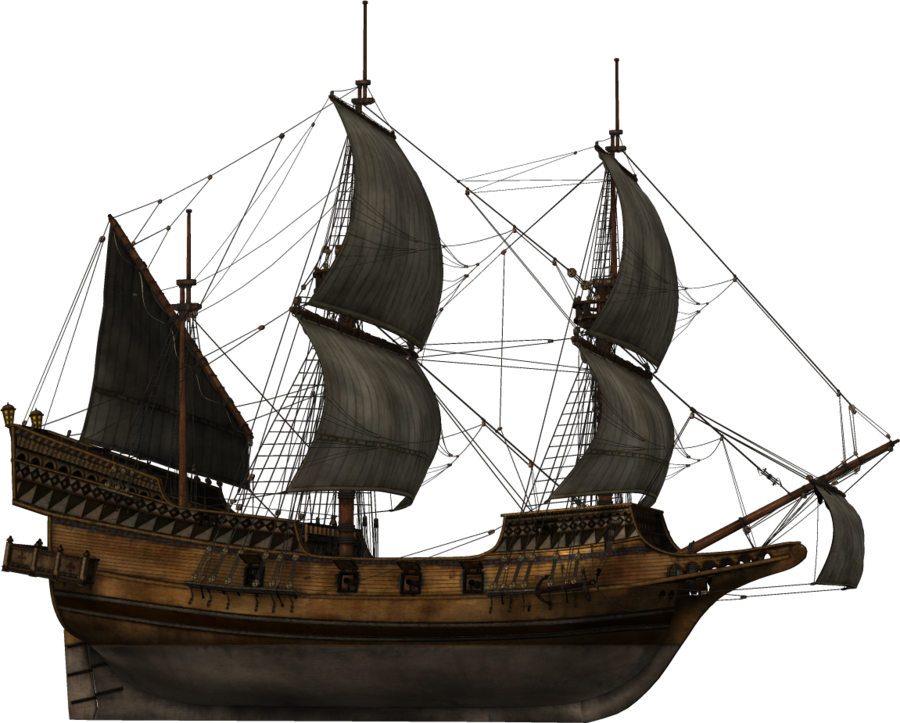 15 Barcos Png - Full Rigged Pinnace (900x723), Png Download