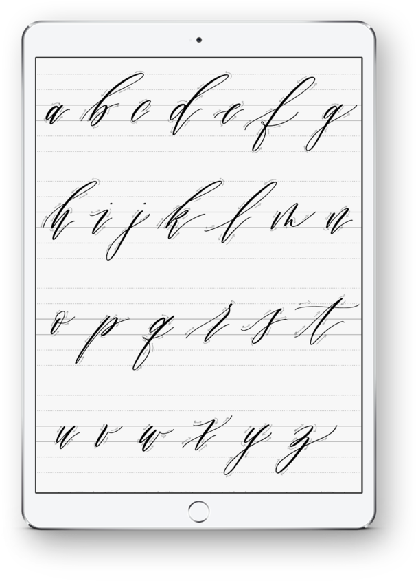 Calligraphy Printable & Digital Guides - Line Art (800x1033), Png Download