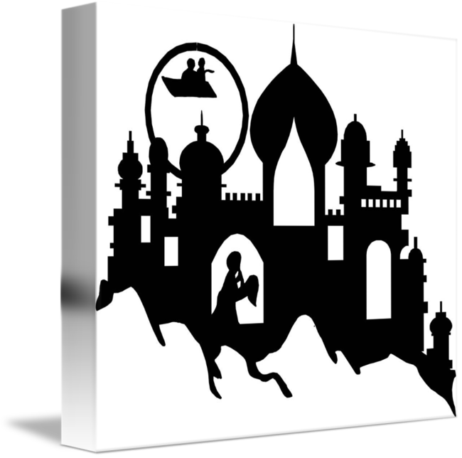 Arabian Clipart Castle - Silhouette Of Jasmine's Palace (650x644), Png Download