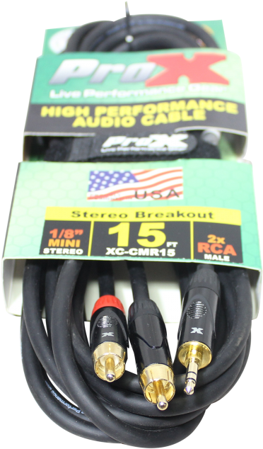 High Performance Audio Cable 1/8" Trs To Dual Rca-m - Usb Cable (650x650), Png Download