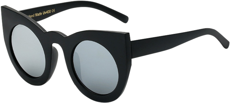 Black Round Cat Eye Sunglasses (1000x1330), Png Download