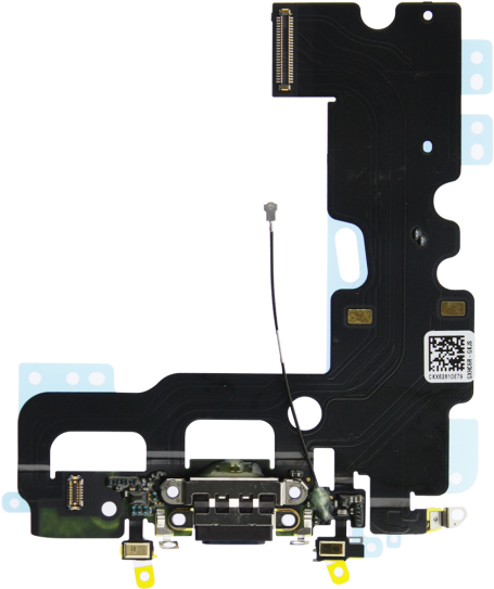 Iphone 7 Lightning Connector Assembly Black - Iphone 7 Charging Connector (650x650), Png Download