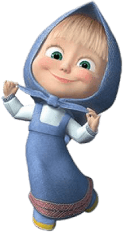 Free Png Download Masha Holding Headscarf Clipart Png - Masha Headscarf (480x764), Png Download