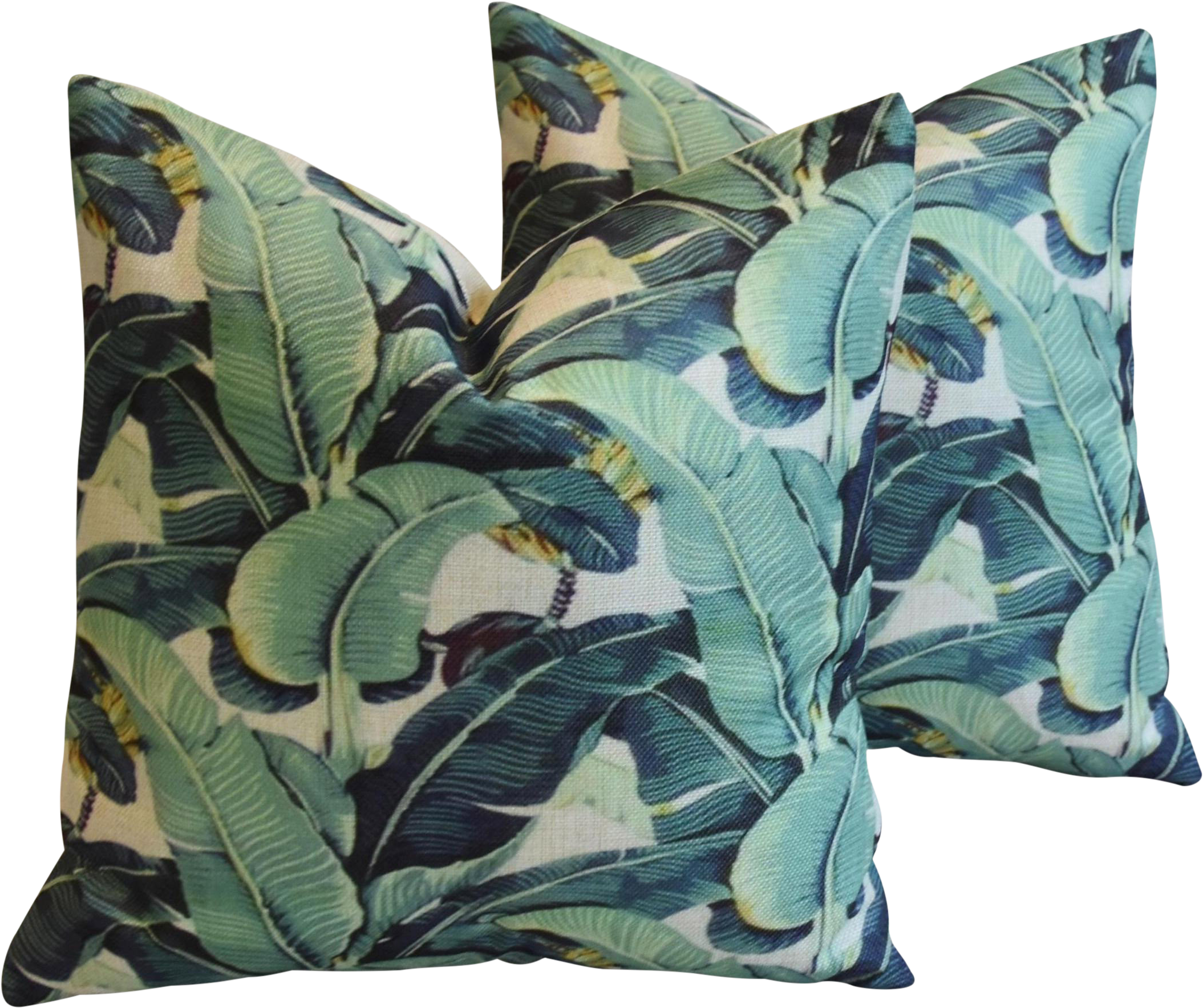 Banana Leaf Pillows - Cushion (2349x1970), Png Download