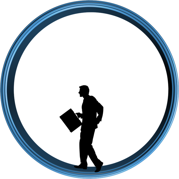 Ring, District, Human, Silhouette, Businessman, Run - Plazos De Un Protesto De Un Pagare (719x720), Png Download