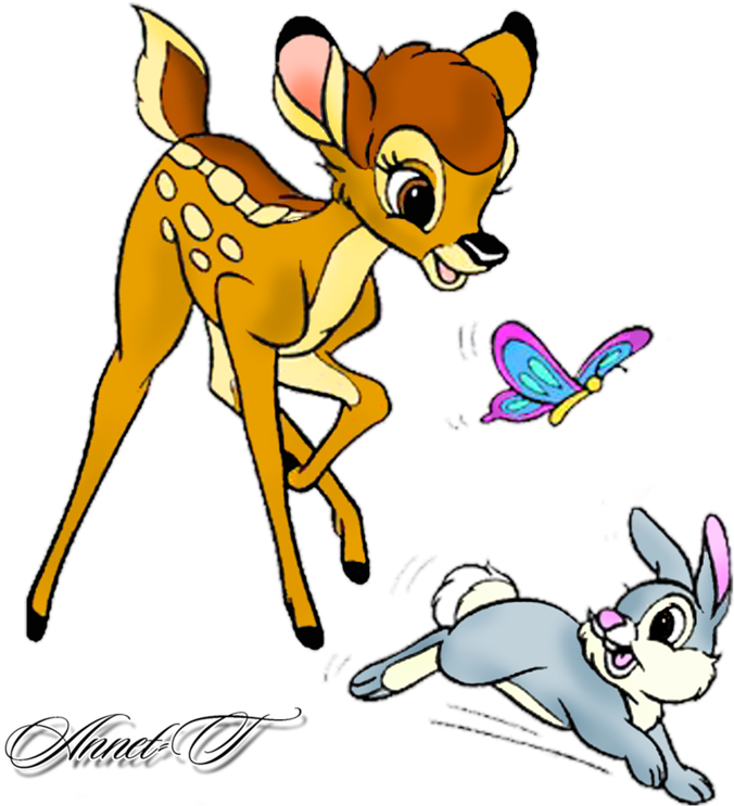 Bambi Clipart Butterfly - Papillon Bambi (800x800), Png Download