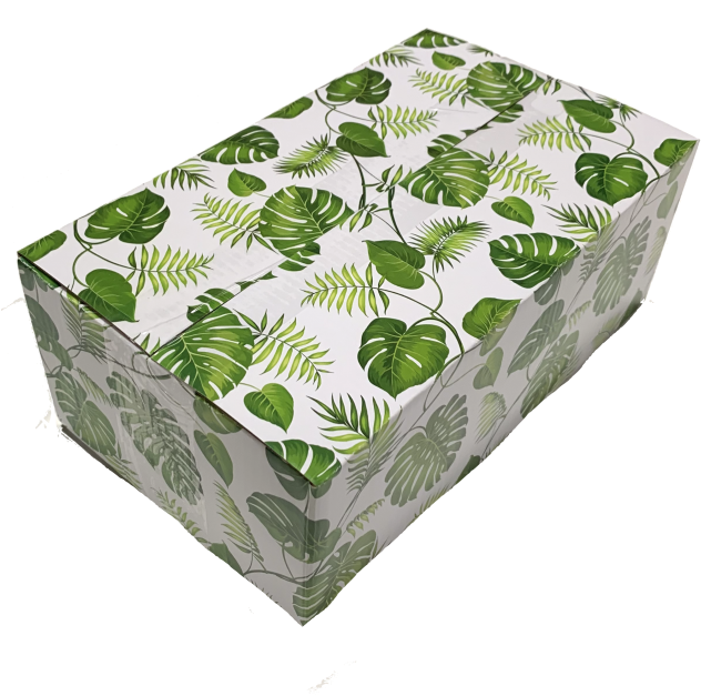 10x6x4 Banana Leaves Designer Boxes - Box (650x647), Png Download