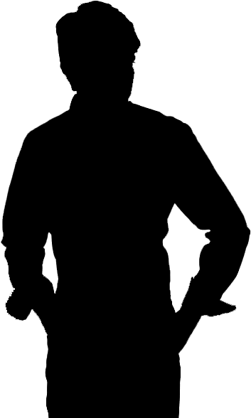 Man Silhouette - Silhouette (600x600), Png Download
