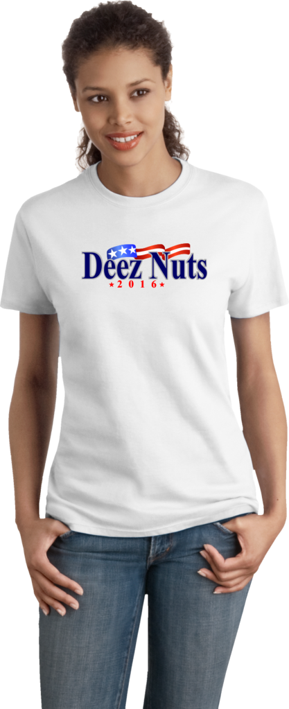Deez Nuts 2016 T-shirt - Pink T Shirt Model (417x1023), Png Download