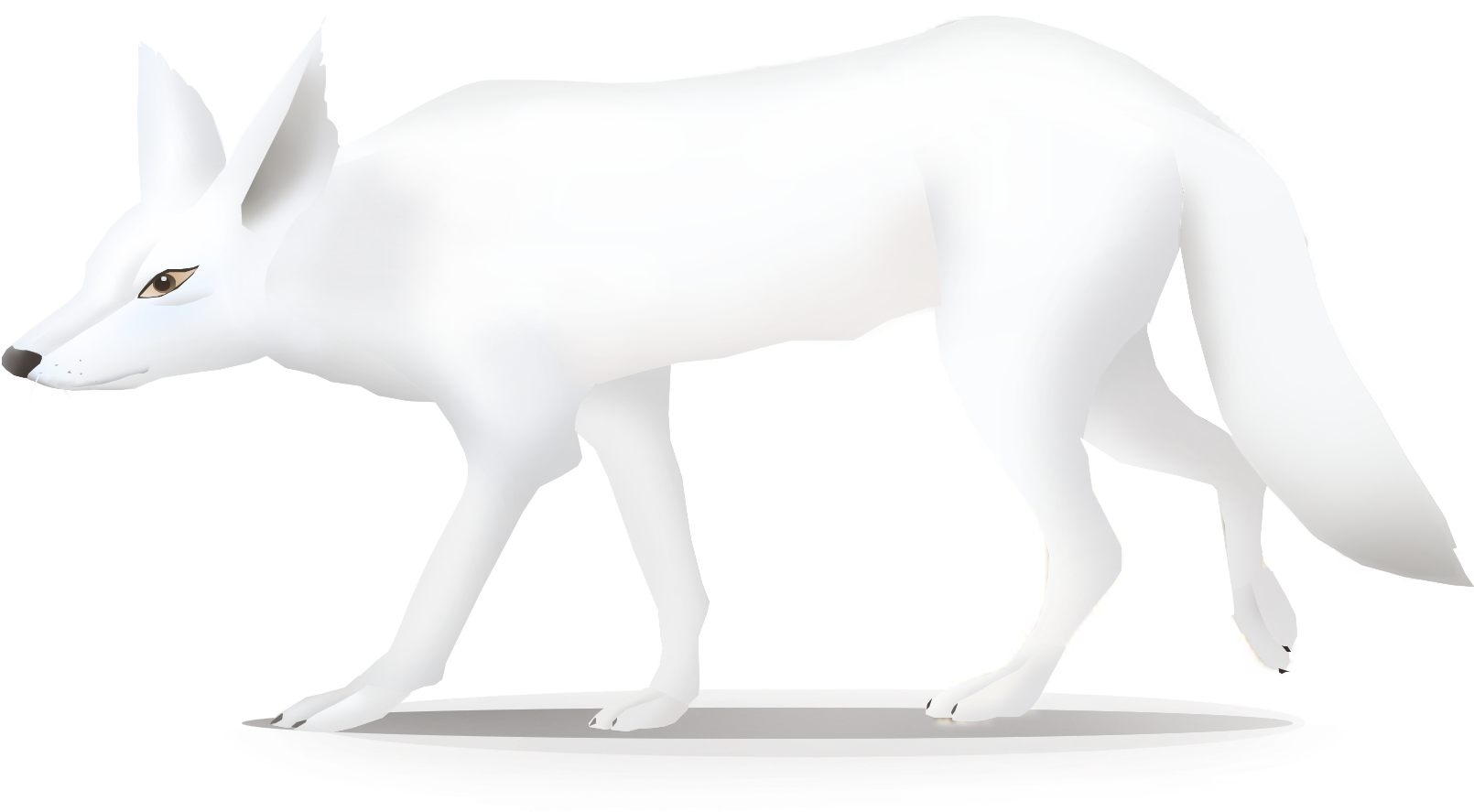 Hand Painted Animal Little White Fox Hd Png And Psd - Coyote In Crosshairs Decal (2000x2000), Png Download