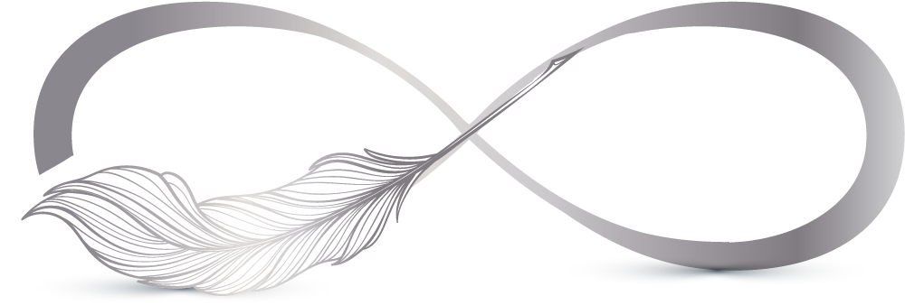 Infinity Symbol With Feather Vector (1026x362), Png Download
