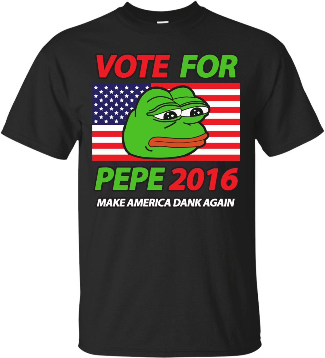 President Vote Pepe Sad Frog For President 2016 Presidentauto - Active Shirt (1155x1155), Png Download