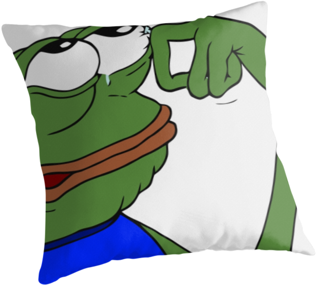 Sad Pepe By Winkham - Cushion (875x875), Png Download