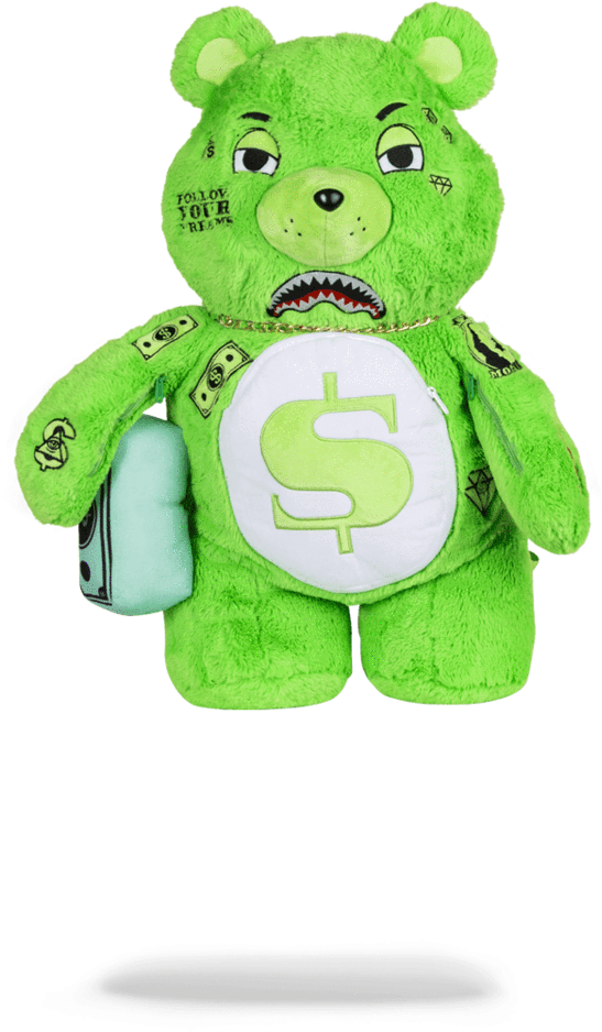Sprayground- Money Bear Stuffed Animal Backpack - Teddy Bear (900x1148), Png Download