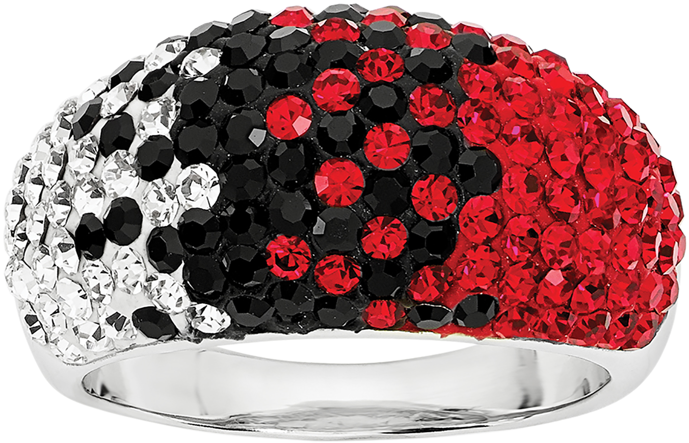 Red And Black Crystal Ring - Pre-engagement Ring (1500x1500), Png Download