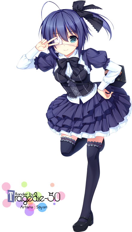 Chuunibyou Demo Koi Ga Shitai Estilos De Arte, Ilustración - Chuunibyou Demo Koi Ga Shitai Rikka Png (566x800), Png Download