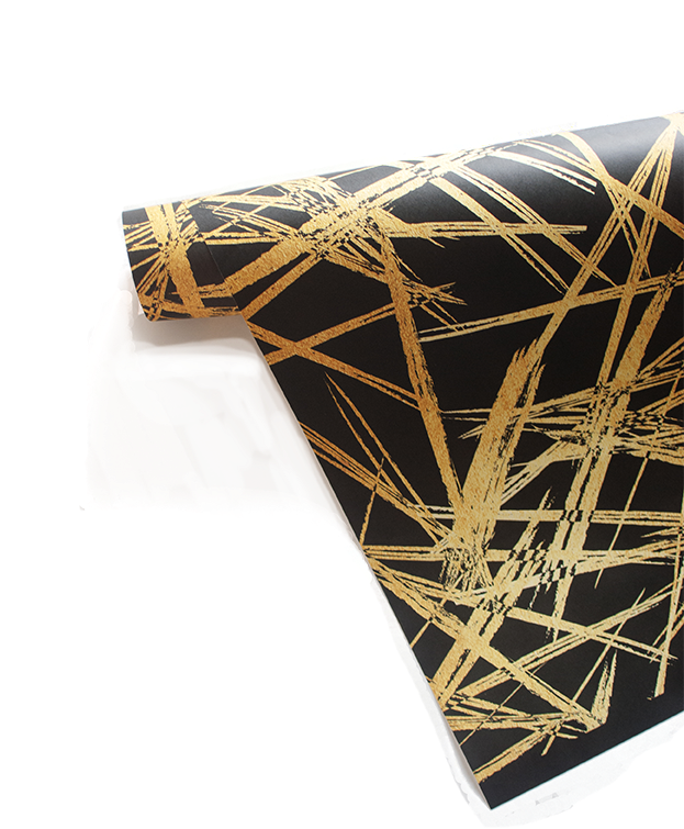 Gold Strokes Wrapping Sheets - Triangle (622x929), Png Download