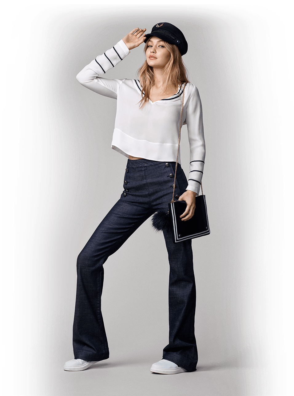 Tommy Hilfiger & Gigi Hadid - Gigi Hadid Nautical Pouch (956x1286), Png Download