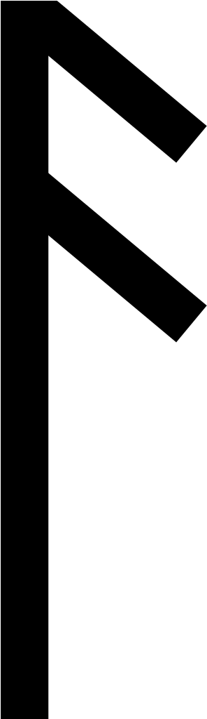 Runic Letter Ansuz - Ansuz Rune Png (307x1023), Png Download