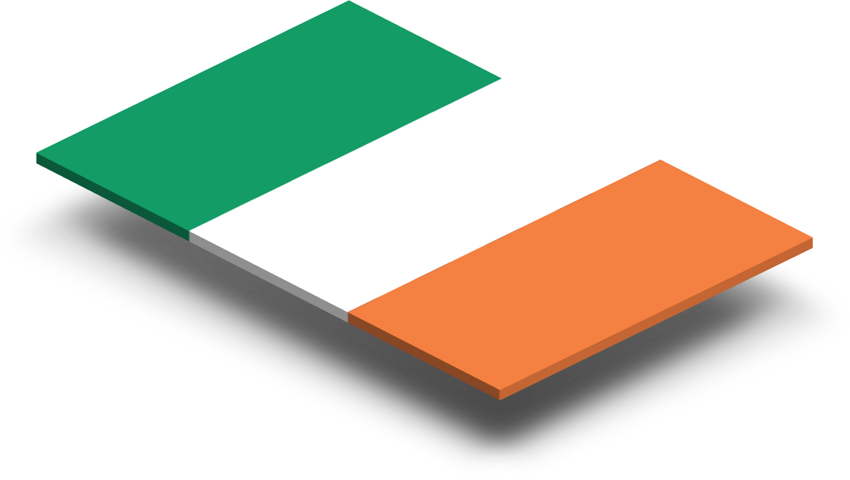 Ireland Flag In Rich Quality Definition - Paper (1235x698), Png Download