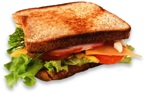 Burger And Sandwich (840x420), Png Download