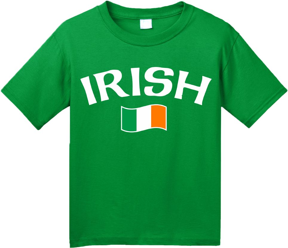 Youth Green Irish Pride - Active Shirt (1010x1005), Png Download