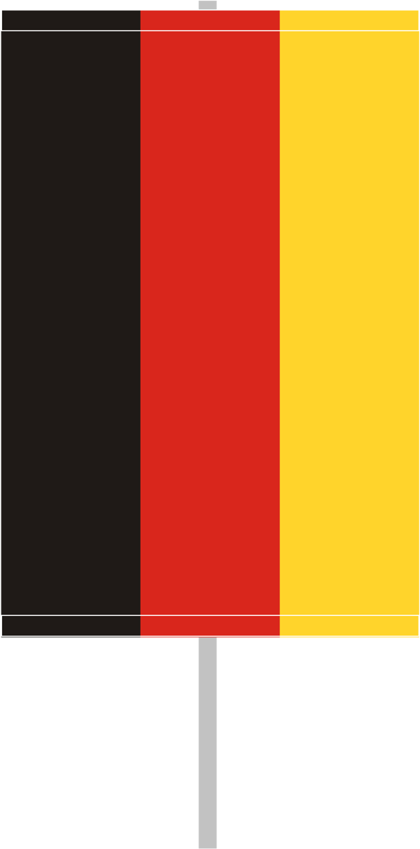 Vertical Flag With Flagpole - German Flag Pole Vertical (1181x1772), Png Download